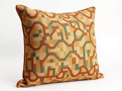 Geometric Pattern Pillow D Model Pack Low-poly 3D model