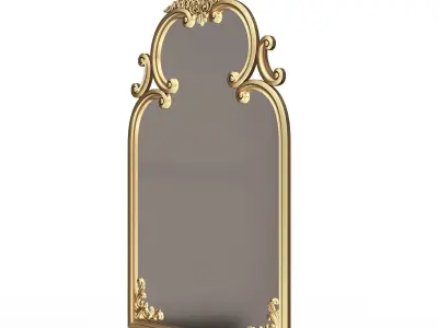 Carved Classic Mirror 012 Low-poly 3D model