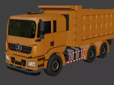 Truck mercedes benz dump Low-poly 3D model