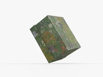 Photorealistic 3D scan of gift paper box Low-poly 3D model