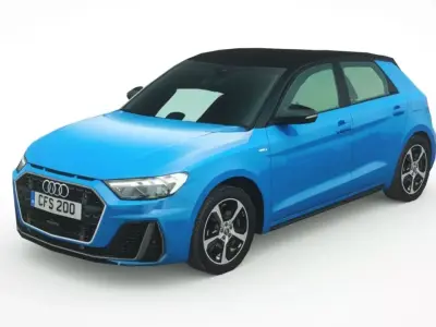 Audi A1 2020 Low-poly 3D model