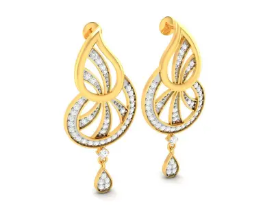 Diamond Earrings 3D print model