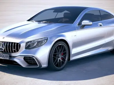 Mercedes S63 AMG coupe 2018 3D model