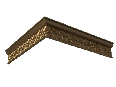 Cornice Decoration Molding 050 270 Degree Low-poly 3D model