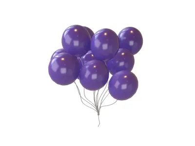 Bunch of Balloons v1 003 Low-poly 3D model