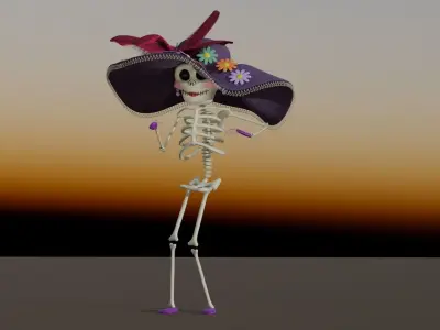 Catrina Mexicana la catrina garbancera 3D MODEL 3D model