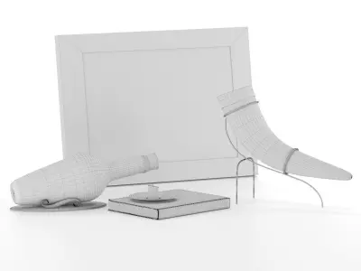 Vikings related decoration set 3D model