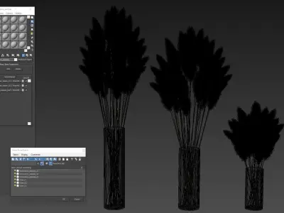Decorative Pampas 3D model