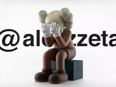 Kaws Passing Through Textured Low-poly 3D model