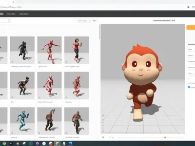 Character010 Animated Monkey 3D  Low-poly 3D model