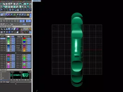 Modern Geometric Gold Bangle Bracelet 3D print model