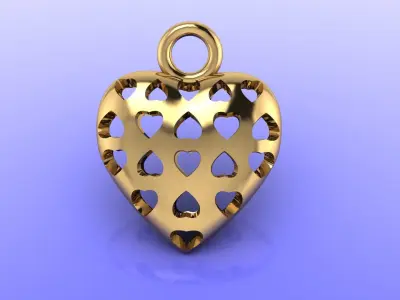 Heart pendants 3D print model