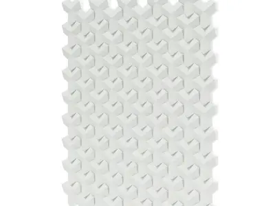 White Wall Panel 3D model shop