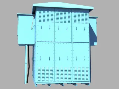 Electrical Power Transformer 3D model 3D model