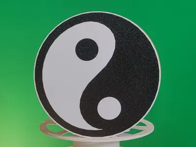 Ying Yang Trailer Hitch Cover 3D print model