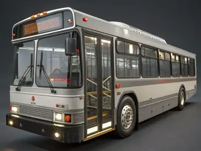 Modern City 3d Bus Model  Low-poly 3D model