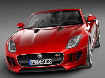 Jaguar F-type convertible 2014 3D model