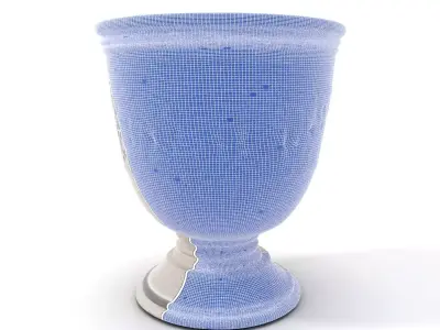 Ornate Silver Chalice model pack Low-poly 3D model