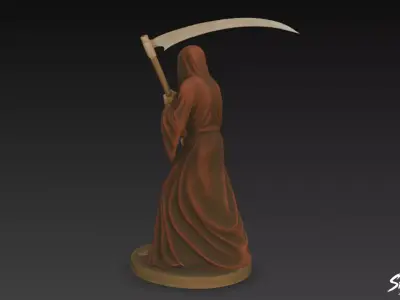 Grim Reaper Statue Walking Pose Low-poly 3D model