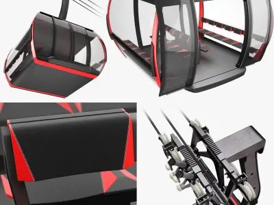 Cableway 3S Cabin CWA ATRIA 3D model