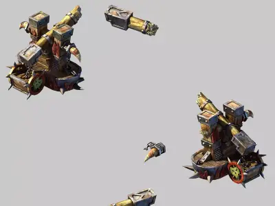 Game Steam Harbour - Damaged Crane 01 3D model