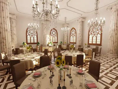 -Restaurant Luxury- 3D model