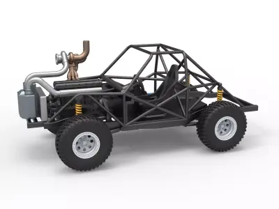 Uphill Sand Racing Dragster Base Scale 1 to 25 3D print model