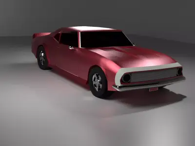 Chevrolet Camaro SS 1969 - Low poly car Low-poly 3D model