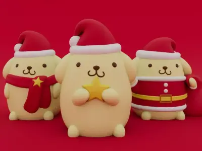 Christmas Special Cute Pompompurin Collection 3D print model