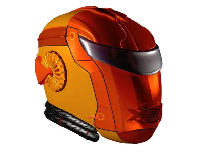 Futuristic Helmet 3D model 3D model