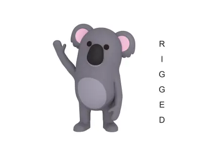 Rigged Cartoon Koala 3D model