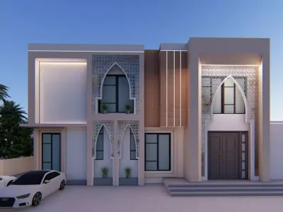 Arabic Style Villa Design A51 DWG SketchUp 3D model