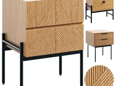 La Redoute Interieurs Bedside Tables Set 3 3D model