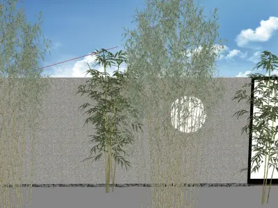 landscape wall-Chinese style-1 3D model