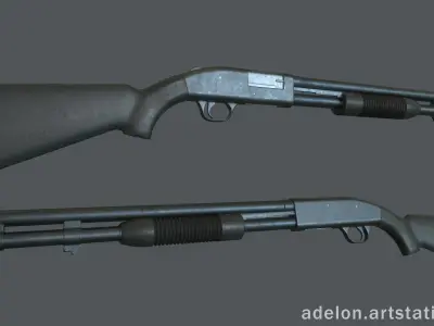 Mossberg 590 Low-poly 3D model