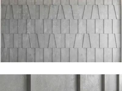 Decorative wall panel set 53 3D model