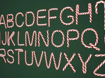 Candies Alphabet 3D model