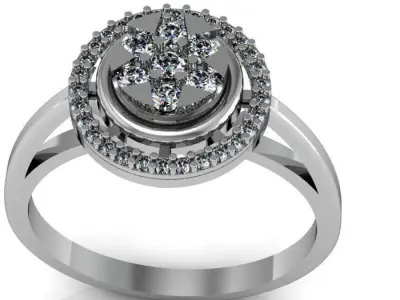 daimond ring 3D print model 23