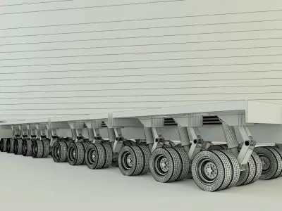 multi axle hydraulic vehicle 3D model