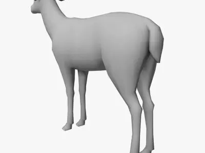 Low Poly Doe deer Low-poly 3D model