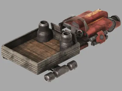 Ute Speeder Variant B - Star Wars Downunder Low-poly 3D model