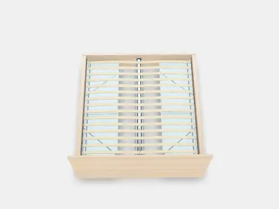 MALM Bed frame high w 4 storage boxes 20 Low-poly 3D model