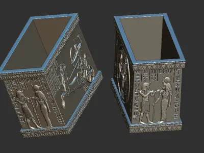 Egyptian Pharaoh Box 3D Printable model 3D print model