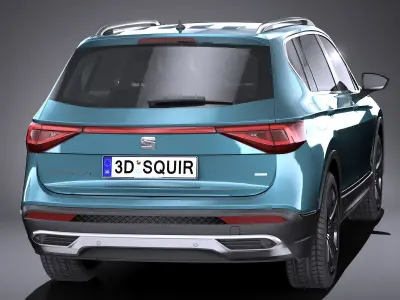 LowPoly Seat Tarraco 2019 Low-poly 3D model