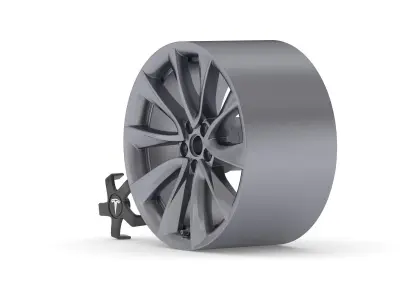  Tesla Car Rim 02 3D model