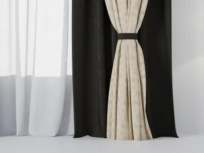 Curtains 01 collection 5 3D model