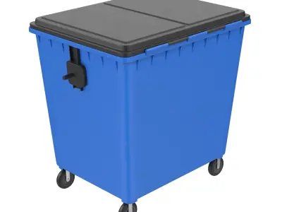 Trash Bin Low-poly 3D model