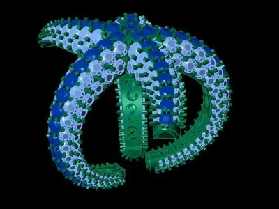 Starfish Diamond Luxury Ring  3D print model