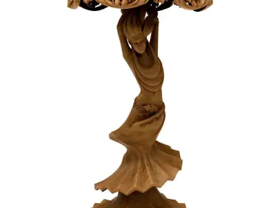 3D Model STL Table flamenco dancer side 3D model
