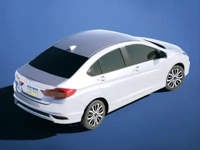 Honda City EX 2018 Low-poly 3D model